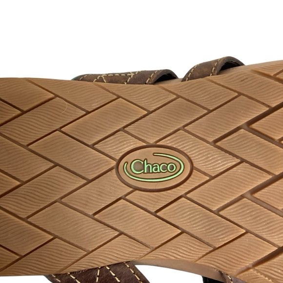 Chaco Leather Strappy Open Heel Sandals Brown - Picture 7 of 9